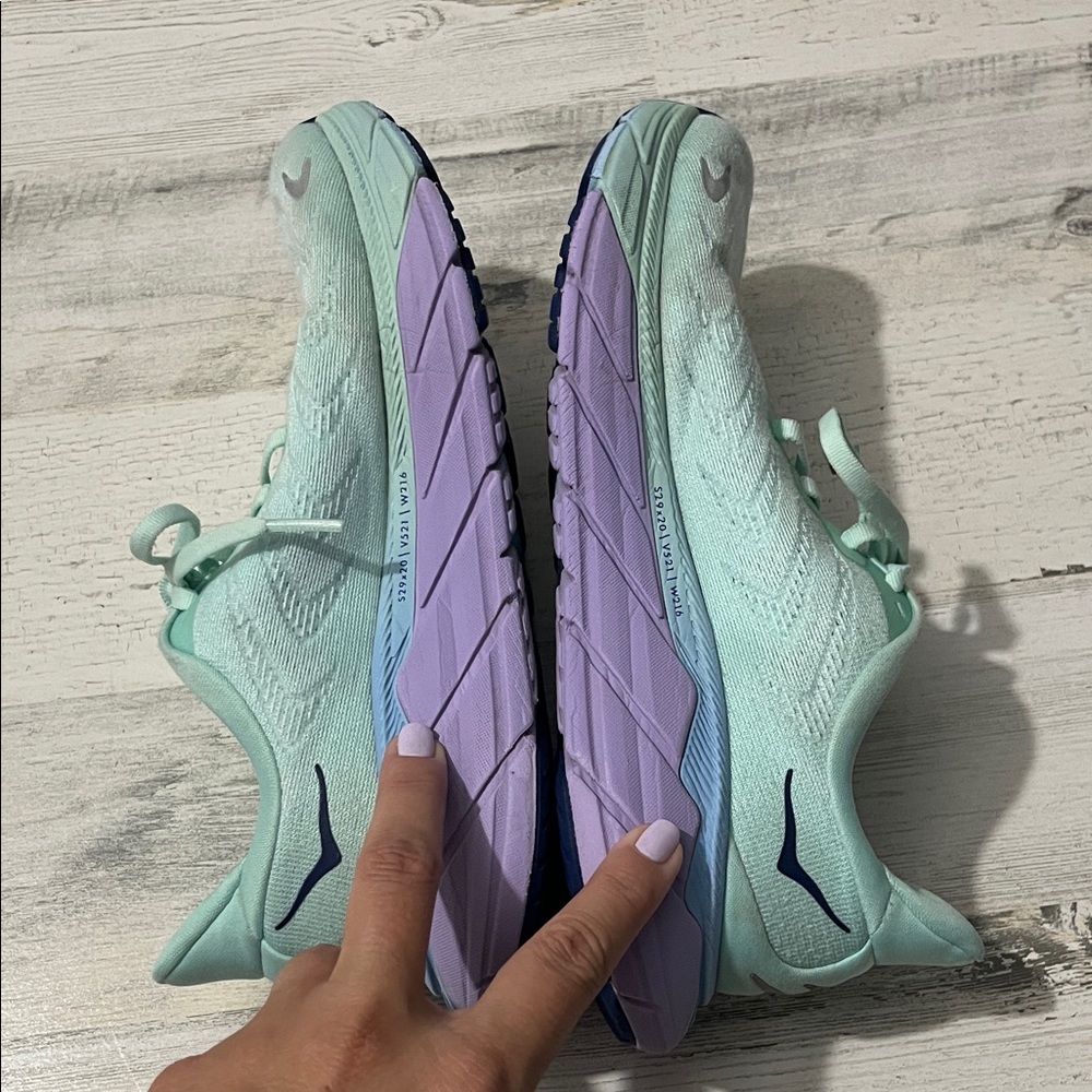 Hoka Women's Arahi 6 Mint and Lavender Running Shoes Size 7 - Picture 7 of 11